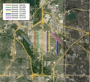 DFW Runway Map