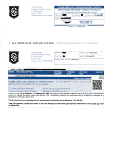 Letter regarding alarm permit renewal