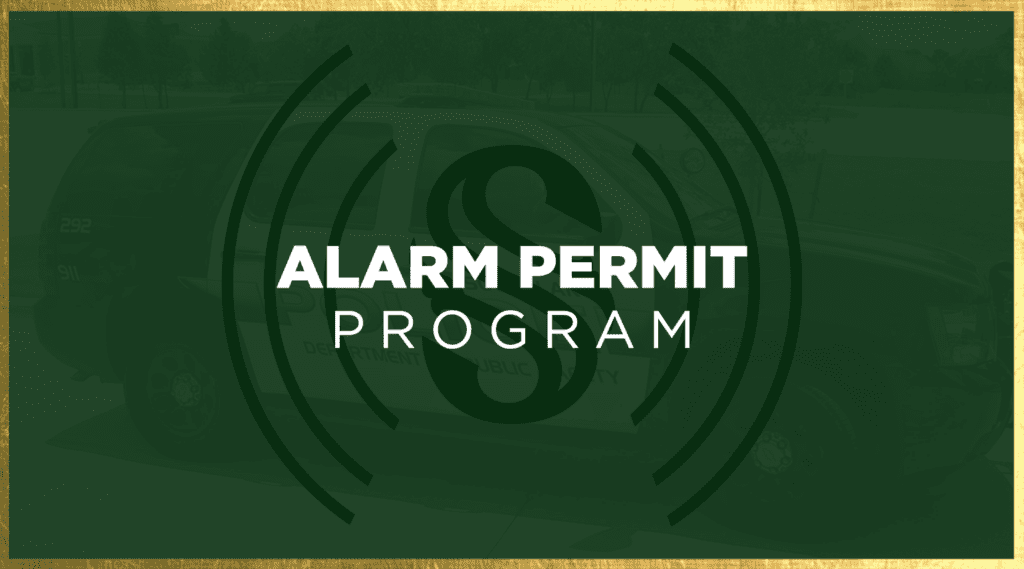 image of Southlake S icon with text: alarm permit program
