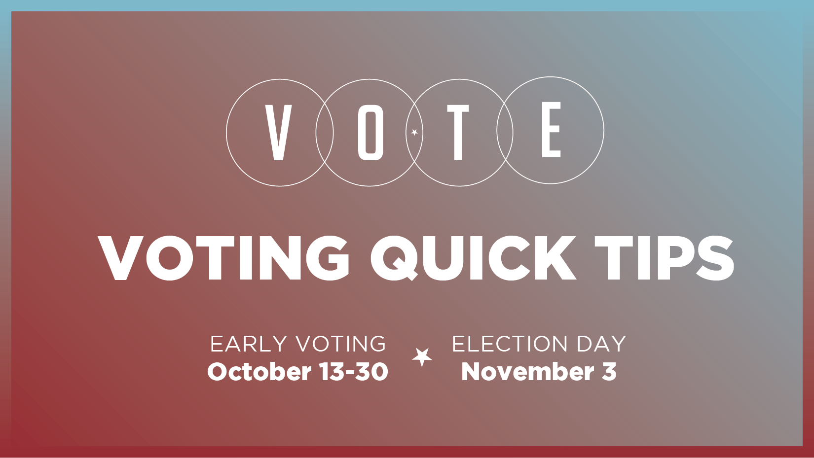 Voting Quick Tips and Dates