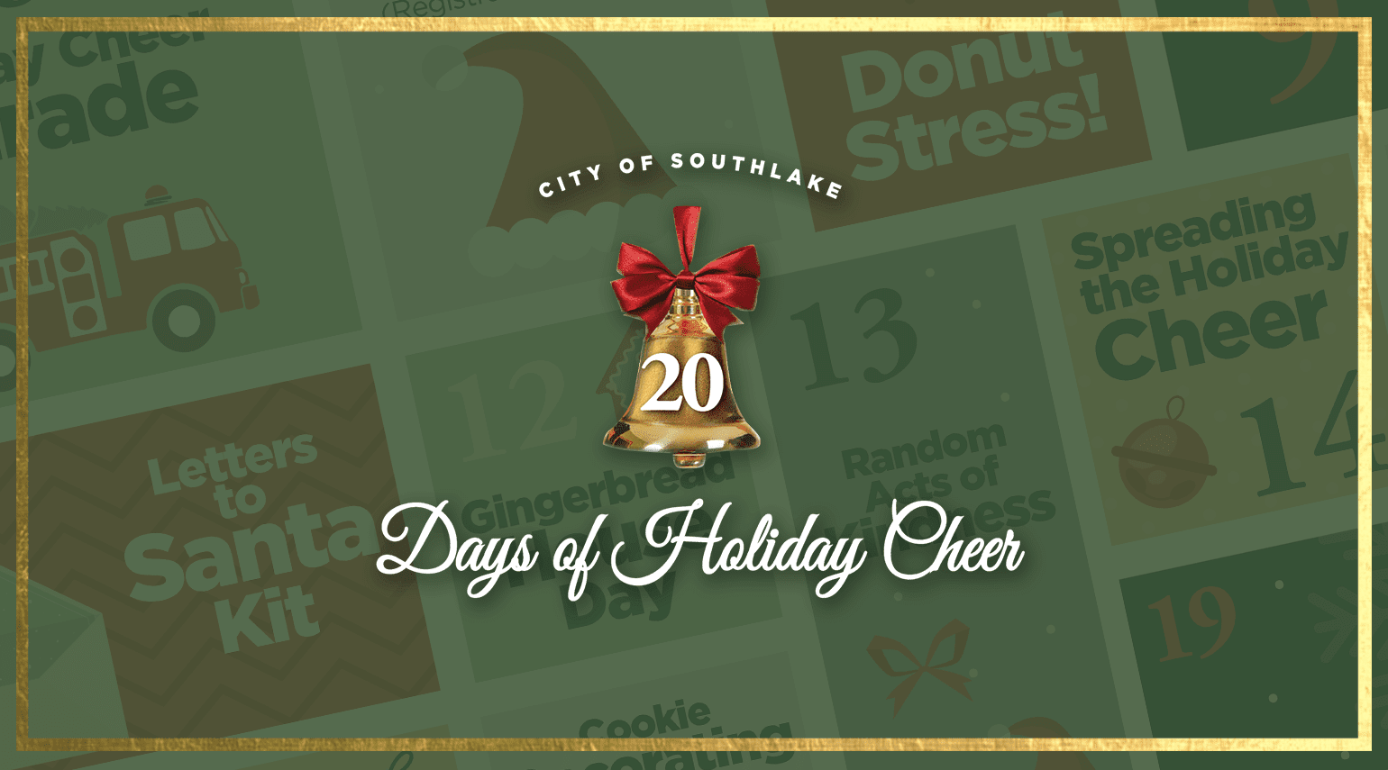 20 Days of Holiday Cheer with holiday imagery