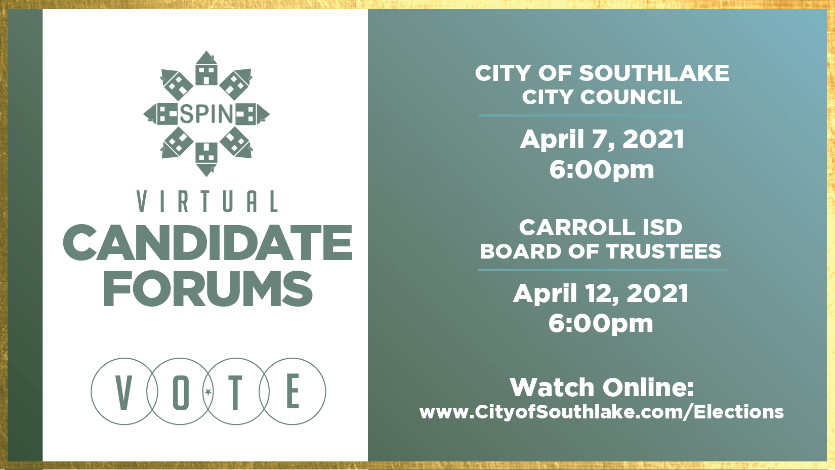 2021 candidate forum dates