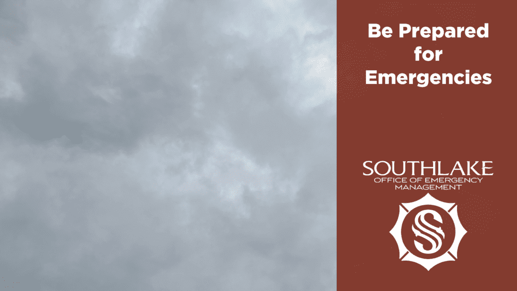 Be Prepared for Emergencies with photo of clouds