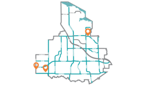 Map of upcoming water distribution improvements