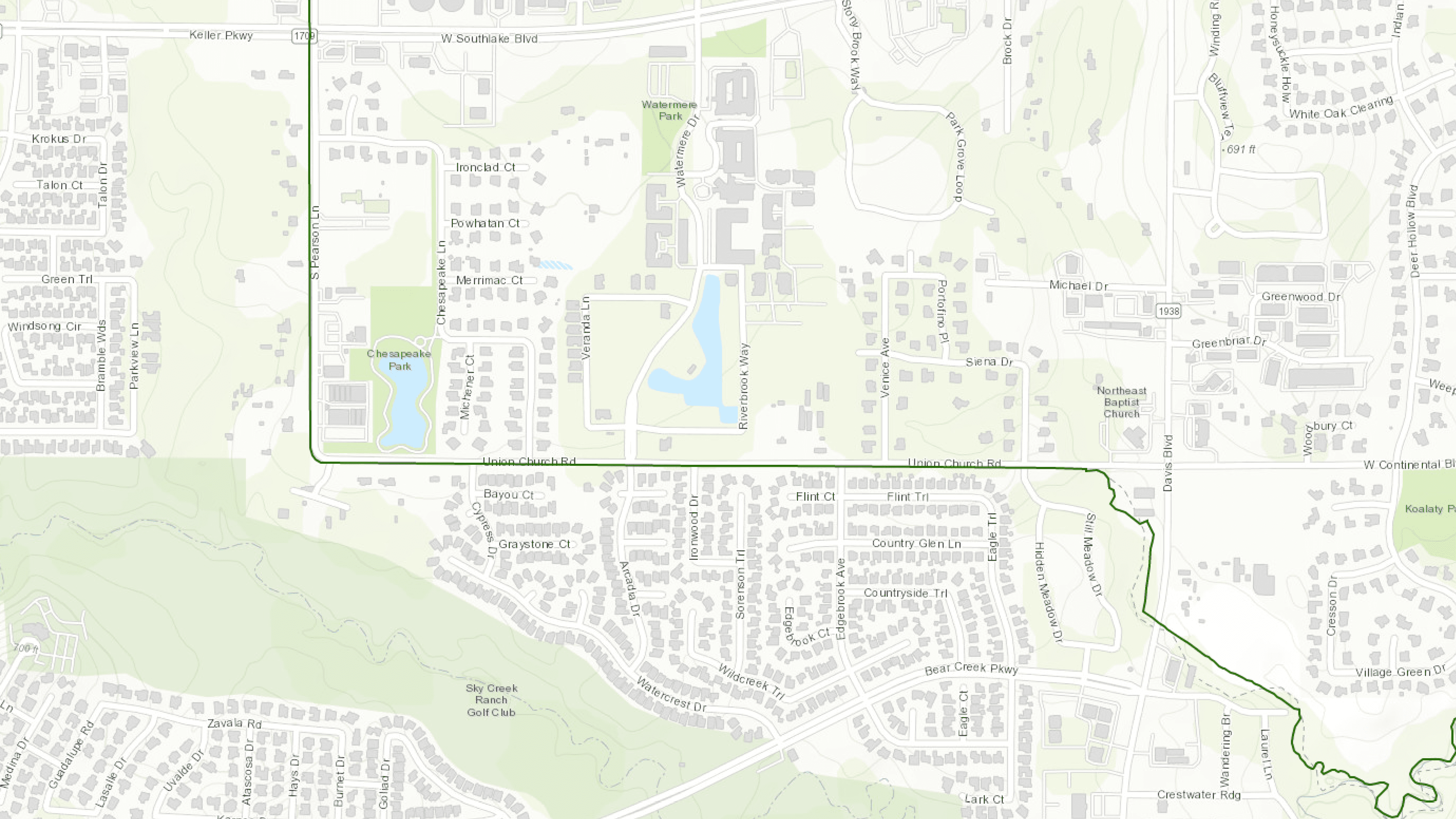 Map of Pearson Lane