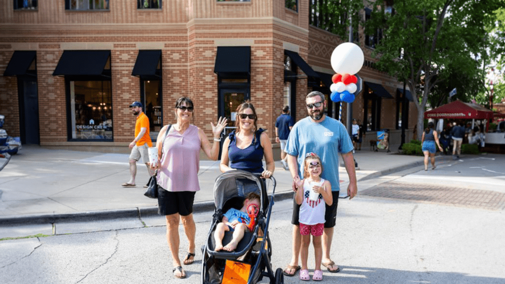 Photo of a family enjoying an event