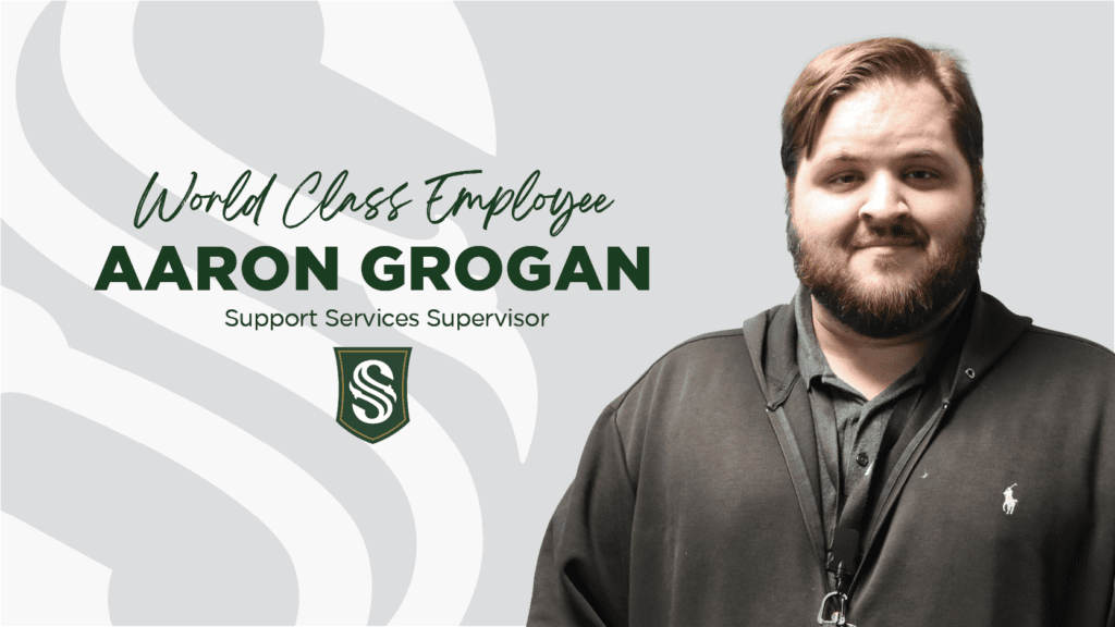 Photo of an employee smiling