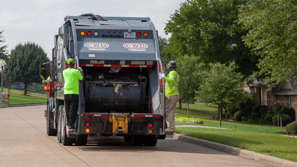 Photo of a trash truck