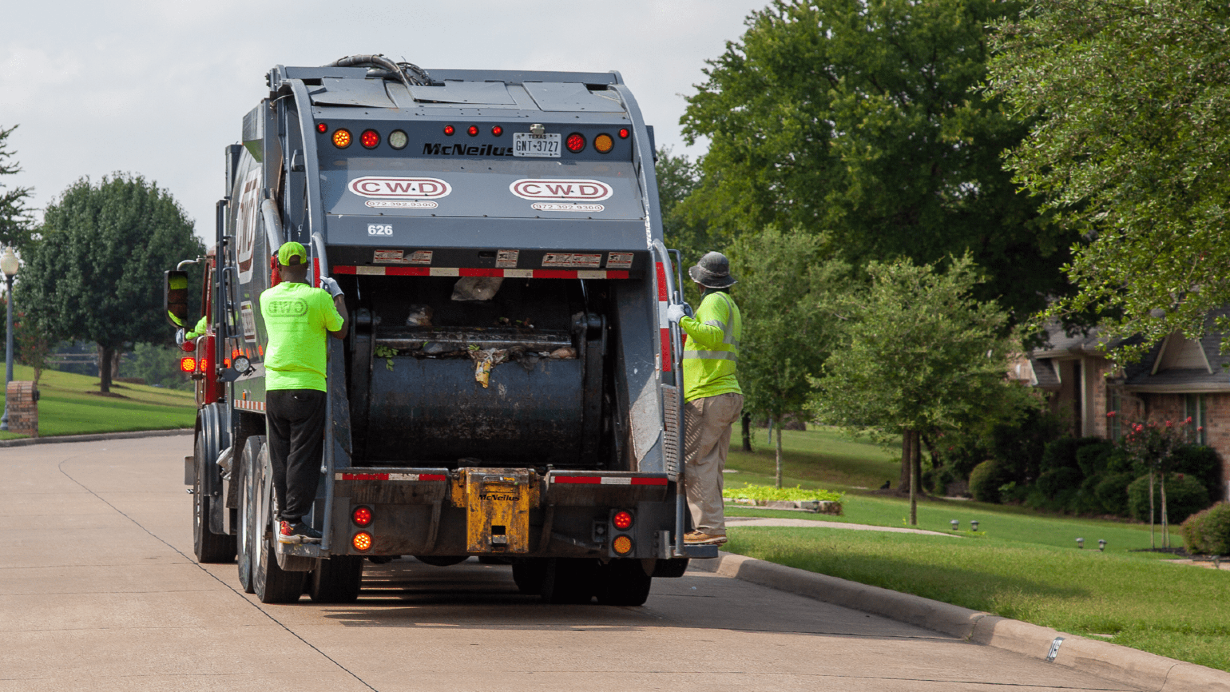 Photo of a trash truck