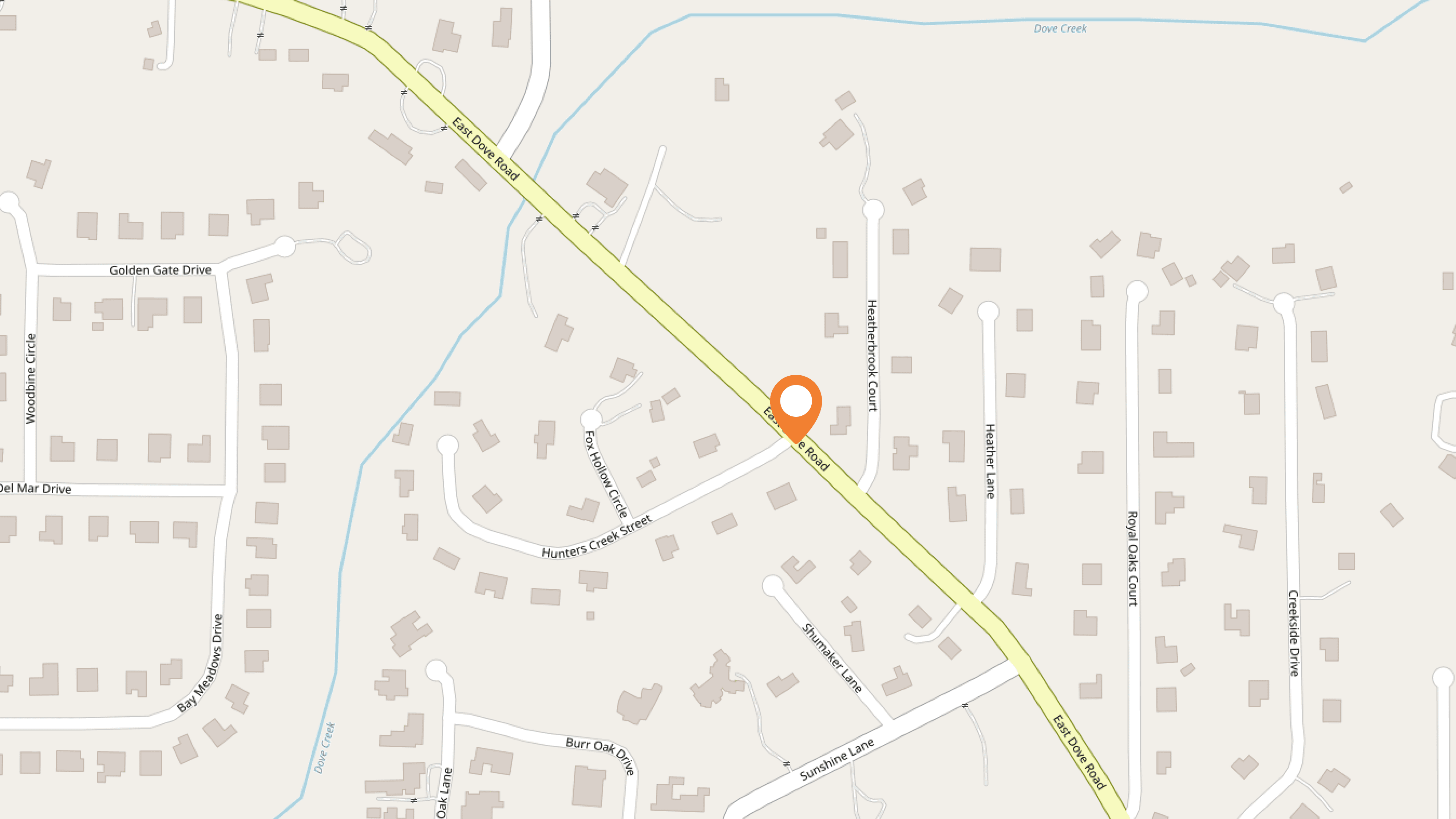 Map of the city indicating where road work is occurring.