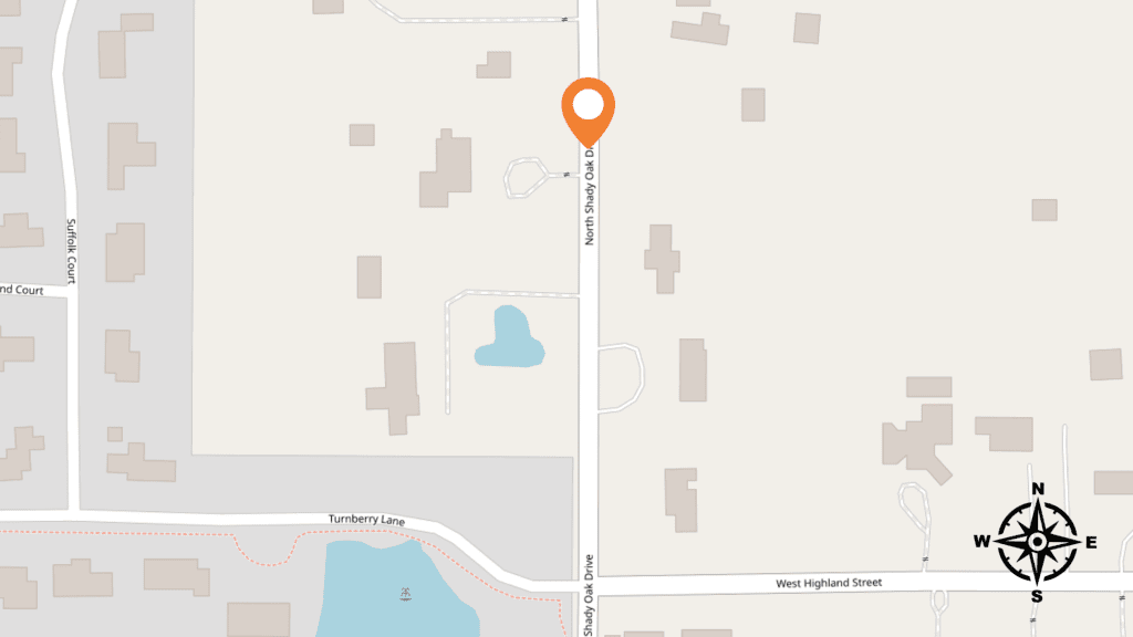 Map of the city indicating where roadwork is occurring